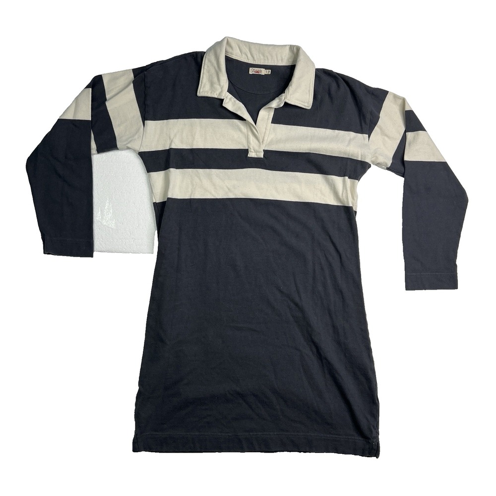 Faherty Rugby Jersey‎ Dress Women S Gray Cape May Stripe Nautical Preppy Sailing